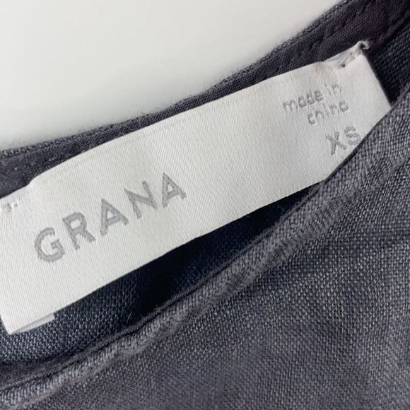 Grana Grey Italian Linen Sleeveless Shift Dress XS - Picture 4 of 6